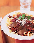 Lombardi's Prime Meats - Braised Beef & Pasta With Italian Mushroom Sauce Photo